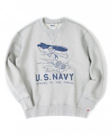 US NAVY MISSILE SWEAT SHIRT[MELANGE GRAY]