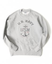 USN CUSTOM SWEAT SHIRT[MELANGE GRAY]