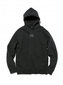 Embroidery BOX Logo Hooded Sweatshirt Black