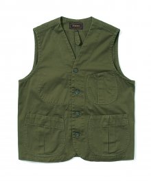 cotton work vest khaki