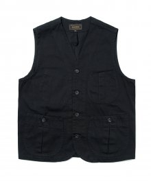 cotton work vest black