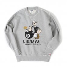 US NAVY BOMB SWEAT SHIRT[MELANGE GRAY]