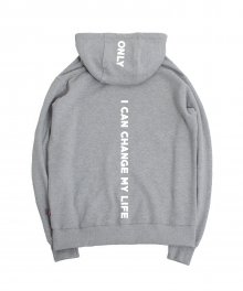 Back Message Heavy Weight Hoodie(Gray)