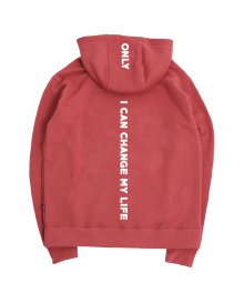 Back Message Heavy Weight Hoodie(Deep Pink)