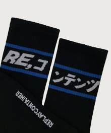 blue line socks (black)