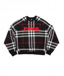 PONR Wool Check Sweatshirt (Black)