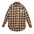 FLAME ROSE FLANNEL CHECK SHIRT YELLOW