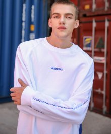 COLOR PIPING SWEATSHIRTS_WHITE