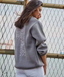 LOGO EMBROIDERED KNIT_GRAY