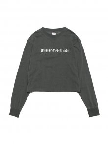 T-Logo Cropped L/S Tee Charcoal