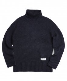 CABLE TURTLENECK KNIT(NAVY)