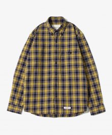 Pale Line Check Shirts [Mustard]