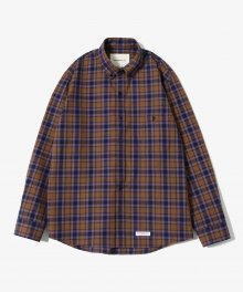 Pale Line Check Shirts [Brown]