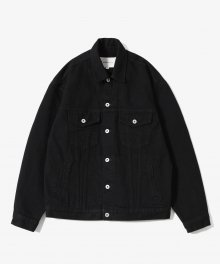 Oversized Black Denim Jacket