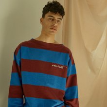 STRIPE SWEATSHIRT (WINE) - MEN