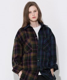 MIX CHECK SHIRTS JACKET