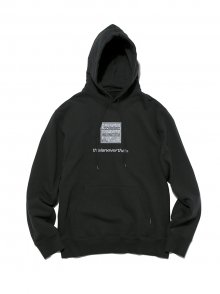 Reflective Partition Logo Hooded Sweatshirt Black