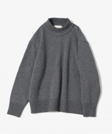 Mock Neck Sweater [Charcoal]