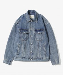 Oversized PB Denim Jacket [Vintage Blue]
