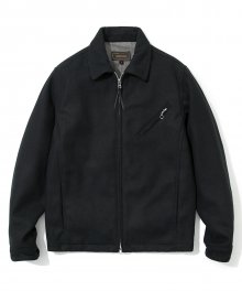 17fw wool single jacket black