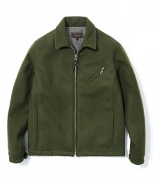 17fw wool single jacket khaki