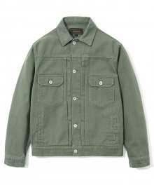 17fw cotton trucker jacket khaki