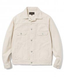 17fw cotton trucker jacket beige