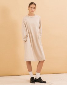 17FW Cotton Pintuck Dress -Beige