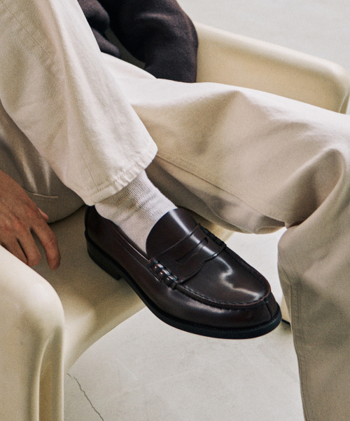 하루타() 남성용 소가죽 페니로퍼 HS-906_D.BROWN 상품 이미지