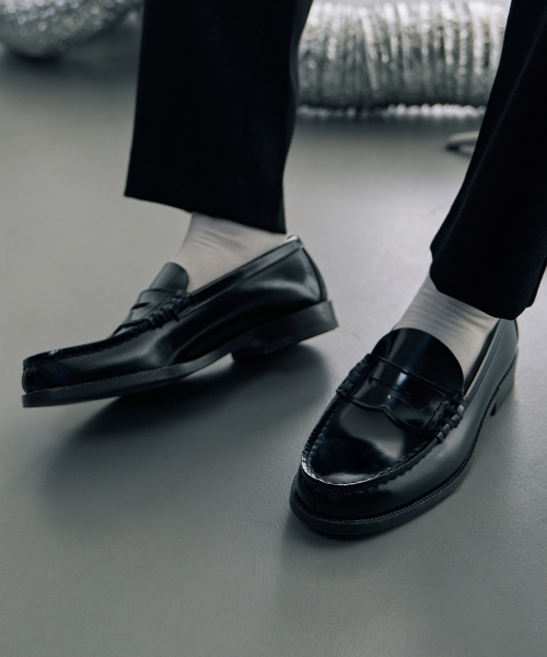 하루타() 남성용 소가죽 페니로퍼 HS-906_BLACK 상품 이미지