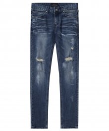 M#1417 embossing washed jeans