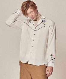 UTS-FS09 자수 웨스턴 파자마 셔츠[white(UNISEX)]