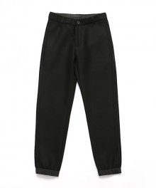 (Unisex) Wool Jogger Pants_Black