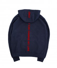 Back Message Heavy Weight Hoodie(Navy)