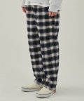 Flannel Check Pants - Navy
