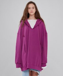 OVERSIZED V-NECK HOODIE [PURPLE]