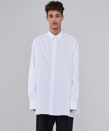 OVERSIZED STRIPE SHIRT [WHITE]