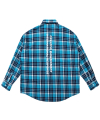 Flannel Check Over Shirt - Blue