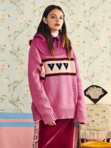 VVV LOGO PINK PULLOVER