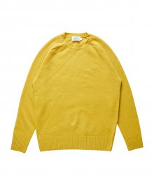 Crew Neck Wool Sweater (Mustard)