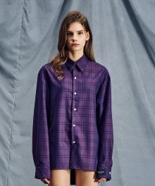 GENDERLESS CHECK SHIRTS 2 PURPLE