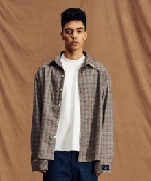 GENDERLESS CHECK SHIRTS 3 BROWN