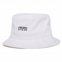 STV. 17 S.T.V FONT BUCKET HAT WHITE