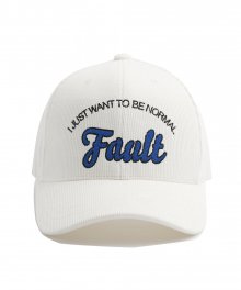 FAULT CORDUROY CAP(WHITE)