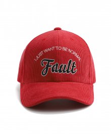 FAULT CORDUROY CAP(RED)