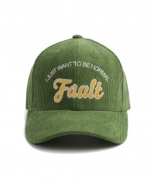 FAULT CORDUROY CAP(GREEN)