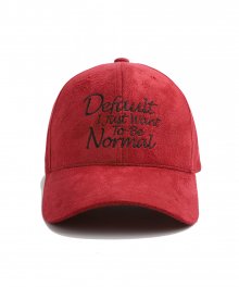 DEFAULT NORMAL SUEDE CAP(BURGUNDY)