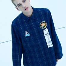 [AW17 ISA] Constellation Flannel Shirt(Navy)