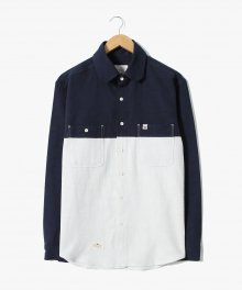 Fold Slab Shirts [Navy]