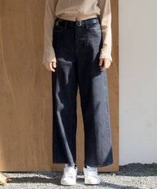 MG7F DENIM WIDE PANTS (NAVY)